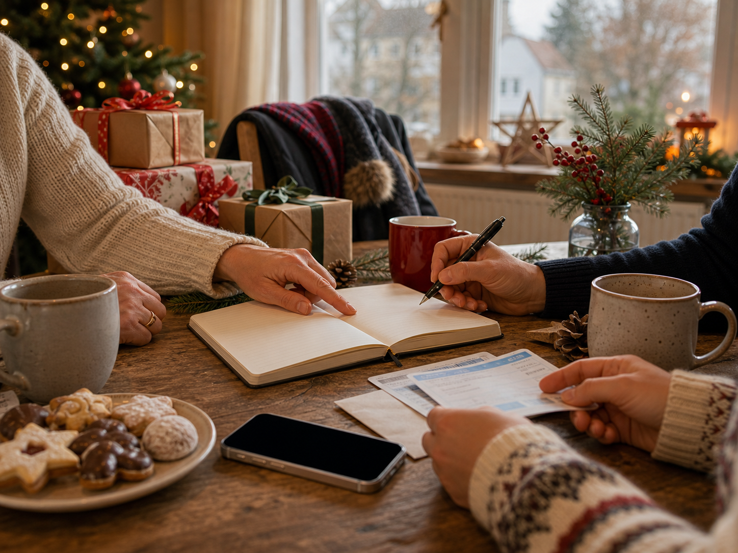 Christmas Day planning scene for leave days, school holidays and travel in Germany